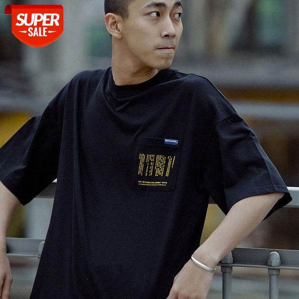 spring and summer loose oversize hong kong style pocket men's t-shirt half sleeve round neck split character print t #pd50, White;black
spring and summer loose oversize hong kong style pocket men's t-shirt half sleeve round neck split character print t #pd50, White;black