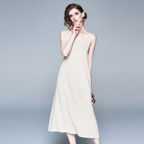 casual dresses women 2021 summer white knitted vest suspender sleeveless long office work beach boho plus size dress, Black;gray
casual dresses women 2021 summer white knitted vest suspender sleeveless long office work beach boho plus size dress, Black;gray