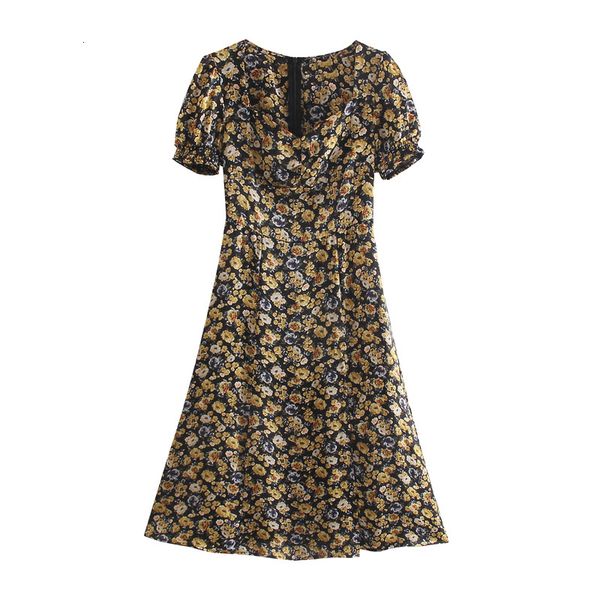 casual dresses vintage chic floral print sundress for lady 2021 square collar split women's summer puff sleeve elegant female tqhu, Black;gray
casual dresses vintage chic floral print sundress for lady 2021 square collar split women's summer puff sleeve elegant female tqhu, Black;gray