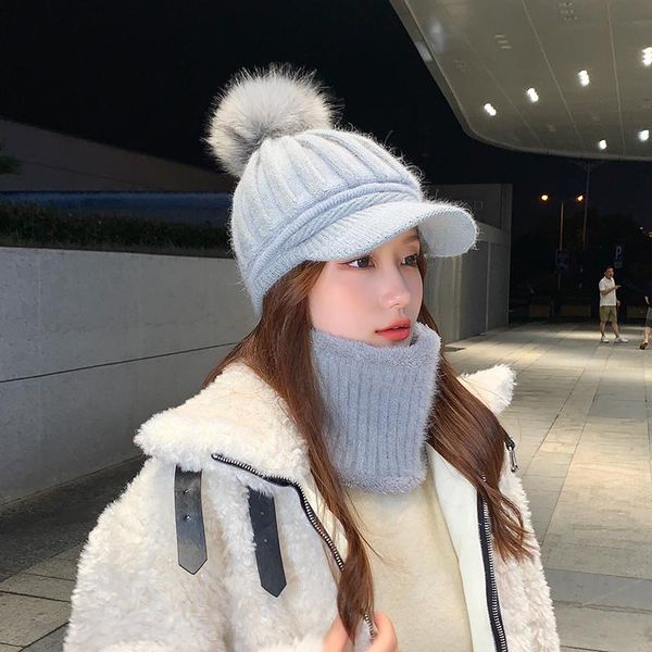beanie/skull caps wool women's thick warm hats scarf sets women hair ball knit female cycling windproof beanie skullies visor, Blue;gray
beanie/skull caps wool women's thick warm hats scarf sets women hair ball knit female cycling windproof beanie skullies visor, Blue;gray