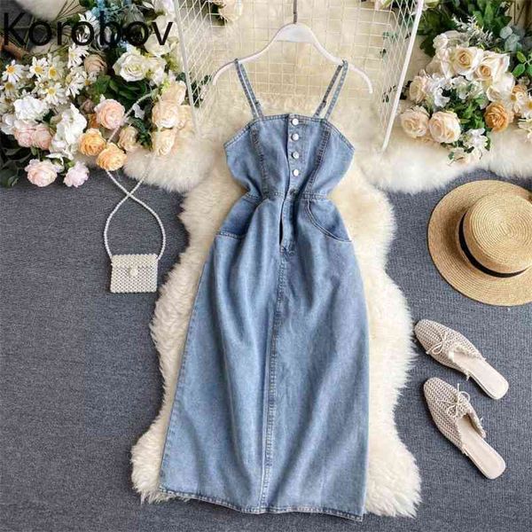 korobov vintage women denim pockets dress new chic spaghetti strap dresses streetwear button lacing vestidos femme 210430, Black;gray
korobov vintage women denim pockets dress new chic spaghetti strap dresses streetwear button lacing vestidos femme 210430, Black;gray