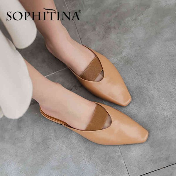 sophitina fashion women slippers cow leather elastic design square toe comfortable shoes concise slippers po457 210513, Black
sophitina fashion women slippers cow leather elastic design square toe comfortable shoes concise slippers po457 210513, Black