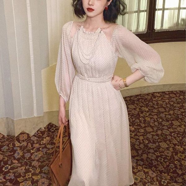 casual dresses elegant evening party midi women autumn dot print korean chic vintage long sleeve france retro dress winter 2021, Black;gray
casual dresses elegant evening party midi women autumn dot print korean chic vintage long sleeve france retro dress winter 2021, Black;gray