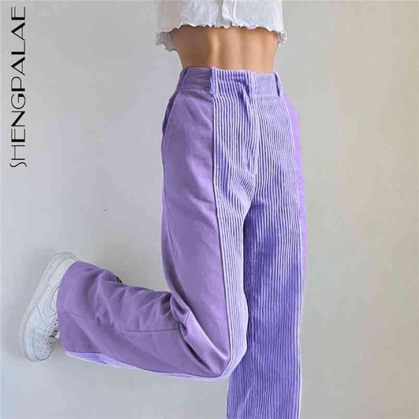 shenpalae personality trousers women's spring high waist straight fashion harajuku patchwork corduroy pants female 210427, Black;white
shenpalae personality trousers women's spring high waist straight fashion harajuku patchwork corduroy pants female 210427, Black;white