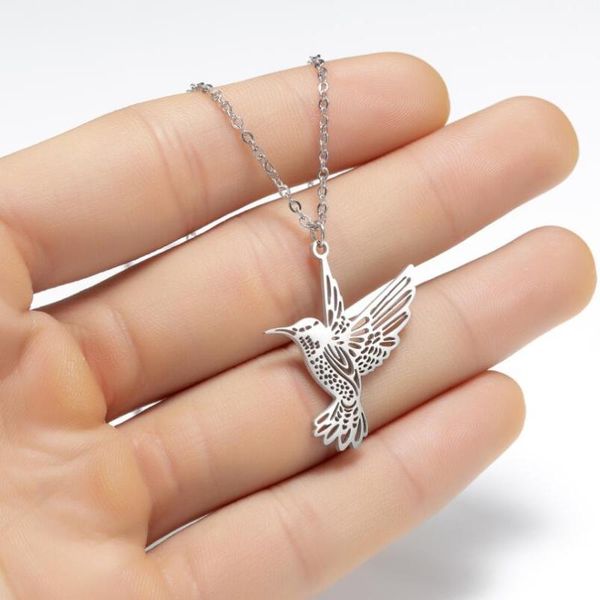 chains gold silver plated stainless steel hummingbird necklace animal simple fashion jewelry for women swallow birds necklaces collares
chains gold silver plated stainless steel hummingbird necklace animal simple fashion jewelry for women swallow birds necklaces collares