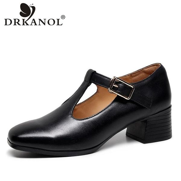 spring women pumps square toe genuine leather retro thick heel casual shoes metal buckle high dress, Black
spring women pumps square toe genuine leather retro thick heel casual shoes metal buckle high dress, Black