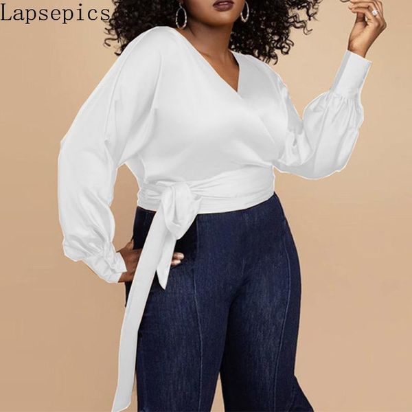 women's blouses & shirts summer v-neck solid lantern sleeve loose casual strap versatile commuter plus size women womens, White
women's blouses & shirts summer v-neck solid lantern sleeve loose casual strap versatile commuter plus size women womens, White