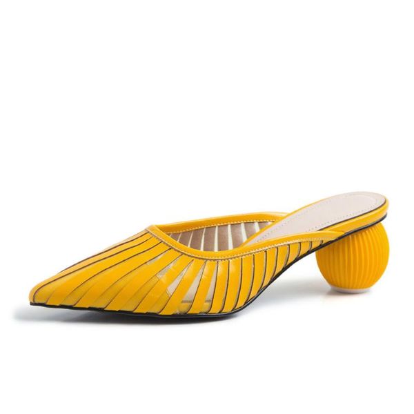 slippers brand mules hollow pointed toe shoes women full genuine leather circular heel yellow white plus size, Black
slippers brand mules hollow pointed toe shoes women full genuine leather circular heel yellow white plus size, Black