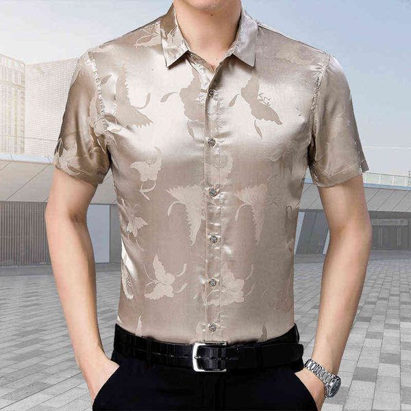 summer short sleeve shirt men's middle-aged thin shirt dad's silk satin loose men's half sleeve father's drs, White;black
summer short sleeve shirt men's middle-aged thin shirt dad's silk satin loose men's half sleeve father's drs, White;black