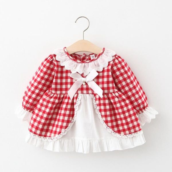 girl's dresses fashion 2021 autumn girls princess dress children kids baby infants plaided ruffle long sleeve casual wt1124, Red;yellow
girl's dresses fashion 2021 autumn girls princess dress children kids baby infants plaided ruffle long sleeve casual wt1124, Red;yellow