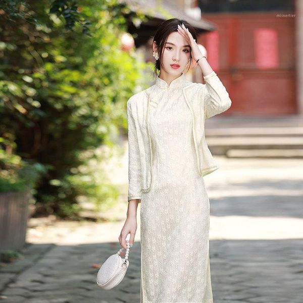 ethnic clothing autumn simple elegant shawl+qipao two-piece women long sleeve chinese dress hanfu traditional vintage vestido chino cheongsa, Red
ethnic clothing autumn simple elegant shawl+qipao two-piece women long sleeve chinese dress hanfu traditional vintage vestido chino cheongsa, Red