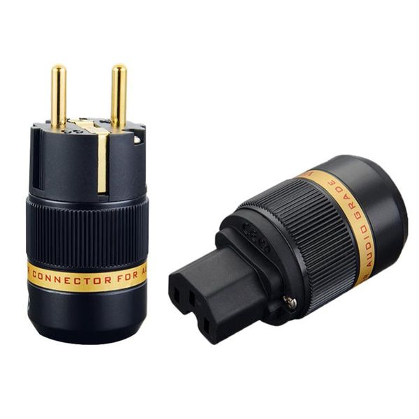 smart power plugs hifi viborg ve501g+vf501g 99.99% pure copper 24k gold plated schuko plug connector iec female diy mains cable
smart power plugs hifi viborg ve501g+vf501g 99.99% pure copper 24k gold plated schuko plug connector iec female diy mains cable