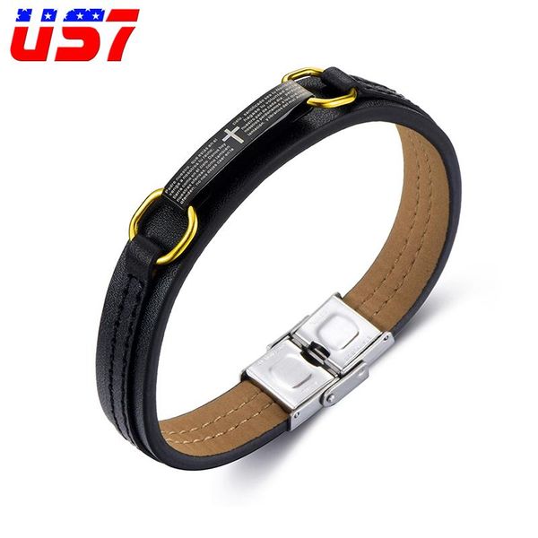 charm bracelets us7 genuine leather cross & bangles stainless steel fiber bangle for men fashion jewelry gift, Golden;silver
charm bracelets us7 genuine leather cross & bangles stainless steel fiber bangle for men fashion jewelry gift, Golden;silver