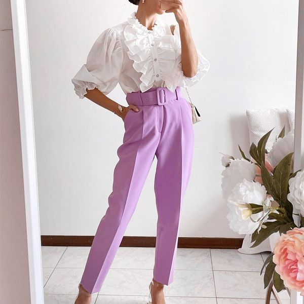 women's pants & capris fashion solid women suit office lady empire waist belt trousers elagant sashes casual chic streetwear y5on, Black;white
women's pants & capris fashion solid women suit office lady empire waist belt trousers elagant sashes casual chic streetwear y5on, Black;white