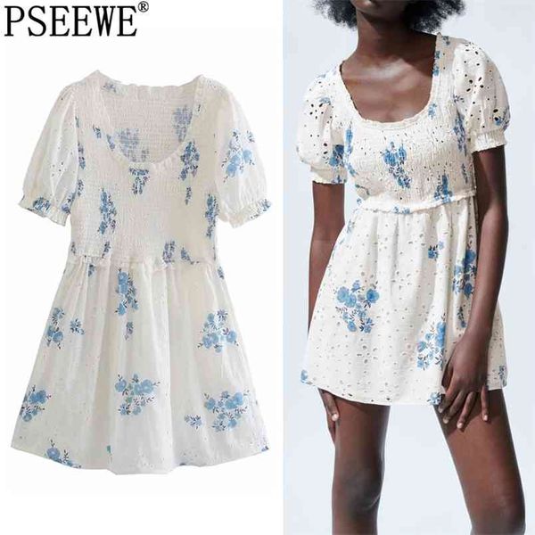 white floral dress woman embroidery cut out short women ruffle puff sleeve mini summer es 210519, Black;gray
white floral dress woman embroidery cut out short women ruffle puff sleeve mini summer es 210519, Black;gray