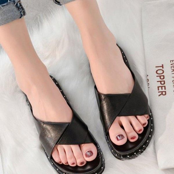 slippers women summer beach sandals flats casual shoes woman luxury pu leather flat slides sandalias mujer sapato feminino d781, Black
slippers women summer beach sandals flats casual shoes woman luxury pu leather flat slides sandalias mujer sapato feminino d781, Black