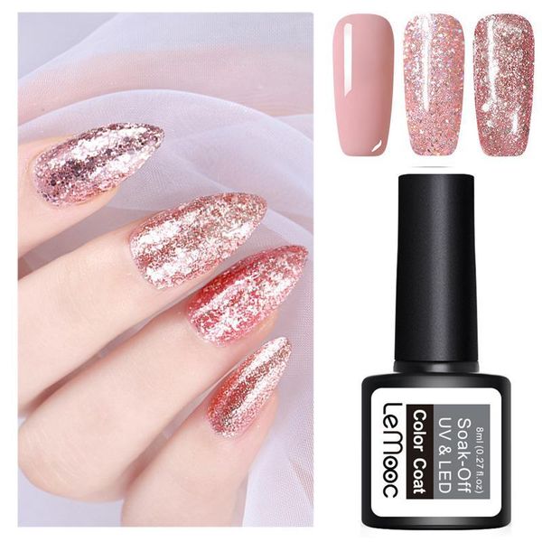8ml nail art shining glitter sequins platinum paint gel crystal soak off rose gold uv polish1, Red;pink
8ml nail art shining glitter sequins platinum paint gel crystal soak off rose gold uv polish1, Red;pink