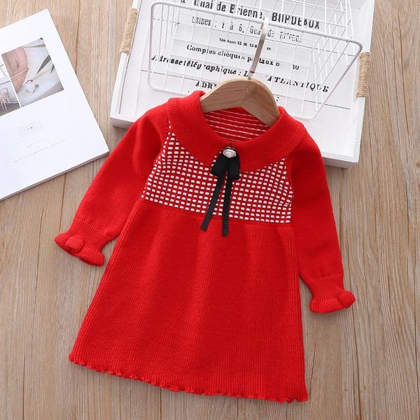 girl's dresses autumn little girl knitted doll neck sweater dress cute baby girls toddler long sleeve knit winter kids party clothes, Red;yellow
girl's dresses autumn little girl knitted doll neck sweater dress cute baby girls toddler long sleeve knit winter kids party clothes, Red;yellow