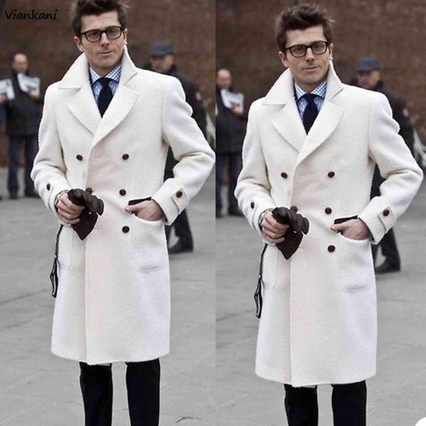 men's pure white wool british thick and long coat, double button, winter leisure fashion warm et, Black
men's pure white wool british thick and long coat, double button, winter leisure fashion warm et, Black