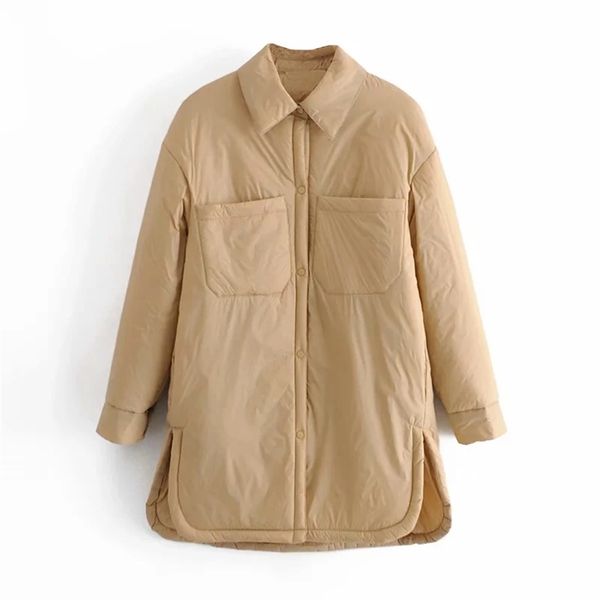women's shirt jackets oversize coats parkas thin female long sleeves pocket loose khaki trf za outerwear vintage bf fashion coat 210804, Black;brown
women's shirt jackets oversize coats parkas thin female long sleeves pocket loose khaki trf za outerwear vintage bf fashion coat 210804, Black;brown