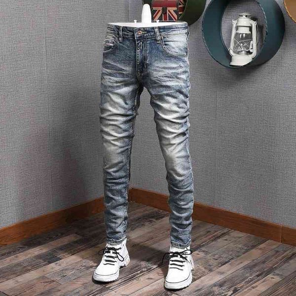 men's jeans ly designer fashion men retro blue elastic slim fit casual ripped cotton denim pants italian style vintage trousers 49
men's jeans ly designer fashion men retro blue elastic slim fit casual ripped cotton denim pants italian style vintage trousers 49