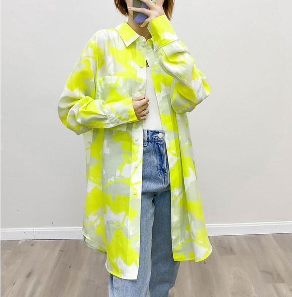 women's blouses & shirts women blouse fluorescent yellow long sleeve turn-down collar single-breasted 2021 summer fashion simple casual, White
women's blouses & shirts women blouse fluorescent yellow long sleeve turn-down collar single-breasted 2021 summer fashion simple casual, White