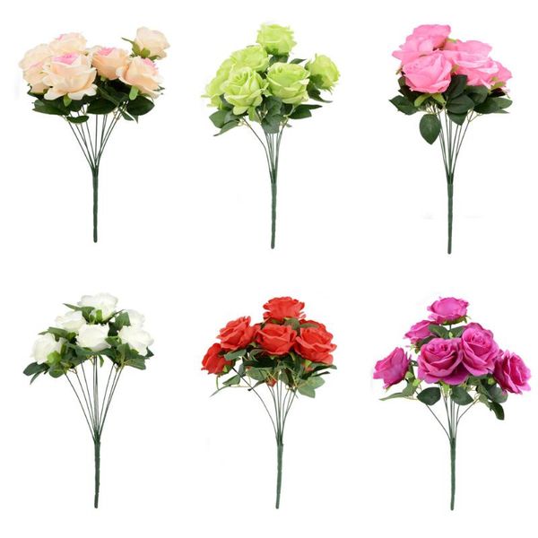 heads silk artificial rose flowers bouquet real touch romantic red fake wedding party supplies garden decor decorative & wreaths
heads silk artificial rose flowers bouquet real touch romantic red fake wedding party supplies garden decor decorative & wreaths