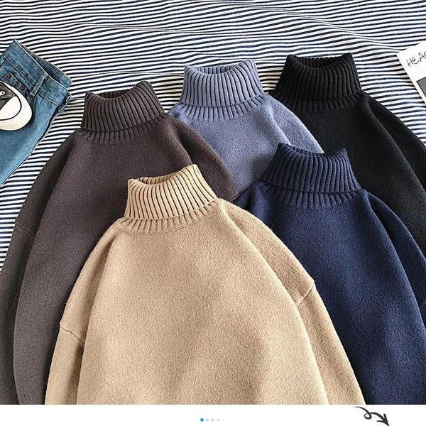 men's sweaters the fashion winter warm turtleneck solid color korean man casual knitter pullovers harajuku male sweater v6ht, White;black
men's sweaters the fashion winter warm turtleneck solid color korean man casual knitter pullovers harajuku male sweater v6ht, White;black