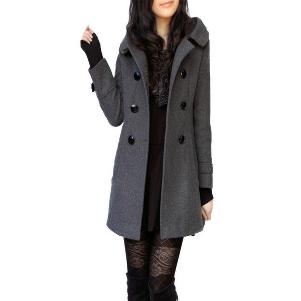 women's wool & blends fall / winter 2021 fashion large woolen coat medium long windbreaker double breasted, Black
women's wool & blends fall / winter 2021 fashion large woolen coat medium long windbreaker double breasted, Black