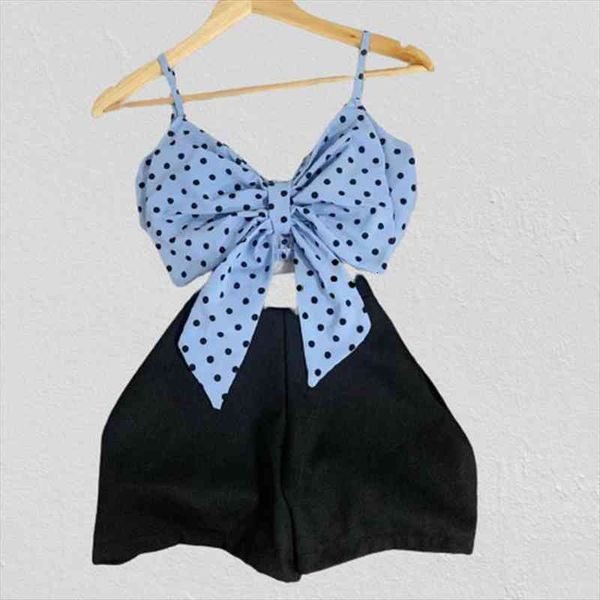 infant kids 2-7years baby girls 2pcs clothes set bowknot crops vest shorts summer child outfits, White
infant kids 2-7years baby girls 2pcs clothes set bowknot crops vest shorts summer child outfits, White