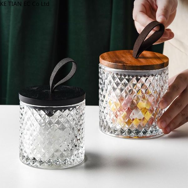 storage bottles & jars european-style crystal glass airtight jar embossed diamond pattern cotton swab box coffee bean tea tin snack candy
storage bottles & jars european-style crystal glass airtight jar embossed diamond pattern cotton swab box coffee bean tea tin snack candy