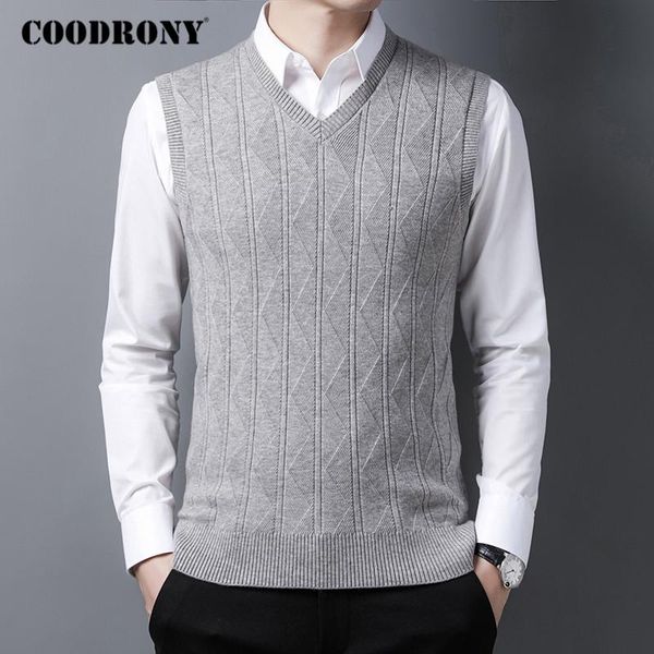 men's vests coodrony brand sweater men autumn winter soft warm vest clothes 2021 arrivals casual v-neck sleeveless pull homme c1166, Black;white
men's vests coodrony brand sweater men autumn winter soft warm vest clothes 2021 arrivals casual v-neck sleeveless pull homme c1166, Black;white