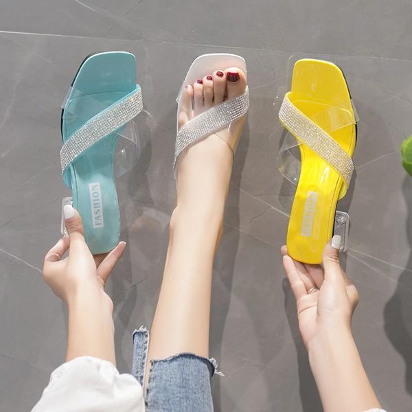 slippers summer crystal chunky women outside 2021 square toe transparent rhinestone cross band slip on slides lazy flipflops, Black
slippers summer crystal chunky women outside 2021 square toe transparent rhinestone cross band slip on slides lazy flipflops, Black