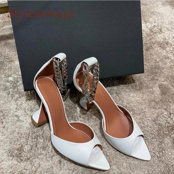 black ankle crystal chain high heels 2021 summer leather white fish mouth pointed rhinestone thick heel sandals women dress shoes
black ankle crystal chain high heels 2021 summer leather white fish mouth pointed rhinestone thick heel sandals women dress shoes