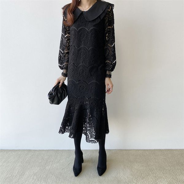elegant chic lantern-sleeved lace office lady loose mermaid women retro fresh trumpets long dresses 210421, Black;gray
elegant chic lantern-sleeved lace office lady loose mermaid women retro fresh trumpets long dresses 210421, Black;gray