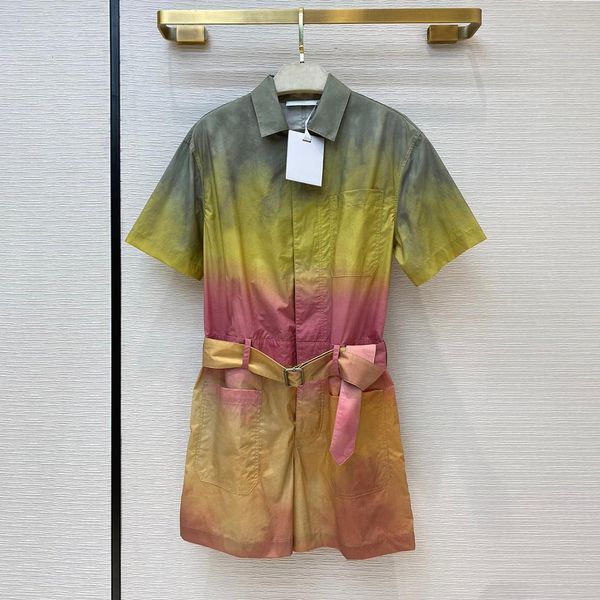 jackets runway design playsuits women gradient colorful tie-dye lapel short sleeve belt retro overall high-end safari style jumpsuit, Black;brown
jackets runway design playsuits women gradient colorful tie-dye lapel short sleeve belt retro overall high-end safari style jumpsuit, Black;brown