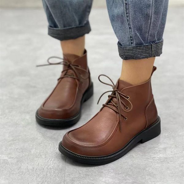 boots autumn and winter women's round head layer cowhide middle tube soft leather bottom casual comfortable shoes flat heel, Black
boots autumn and winter women's round head layer cowhide middle tube soft leather bottom casual comfortable shoes flat heel, Black