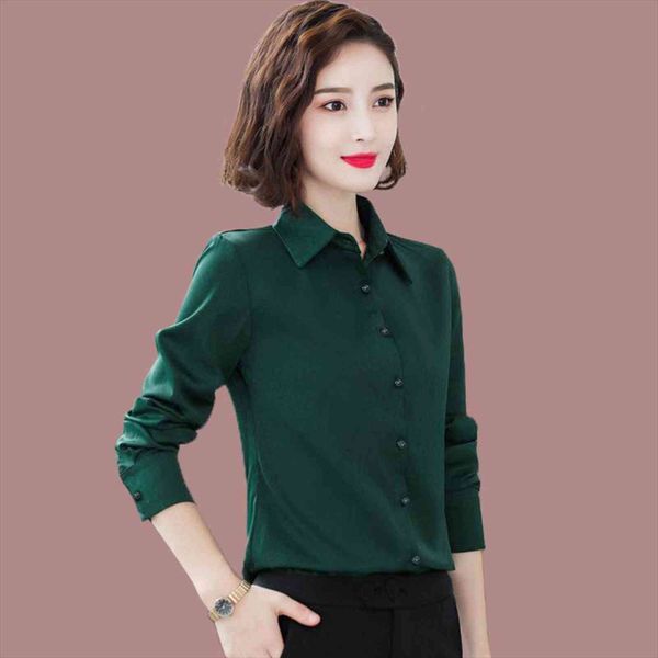 5xl spring autumn solid green women blouses white casual turn down collar long sleeve work shirts blusas
5xl spring autumn solid green women blouses white casual turn down collar long sleeve work shirts blusas