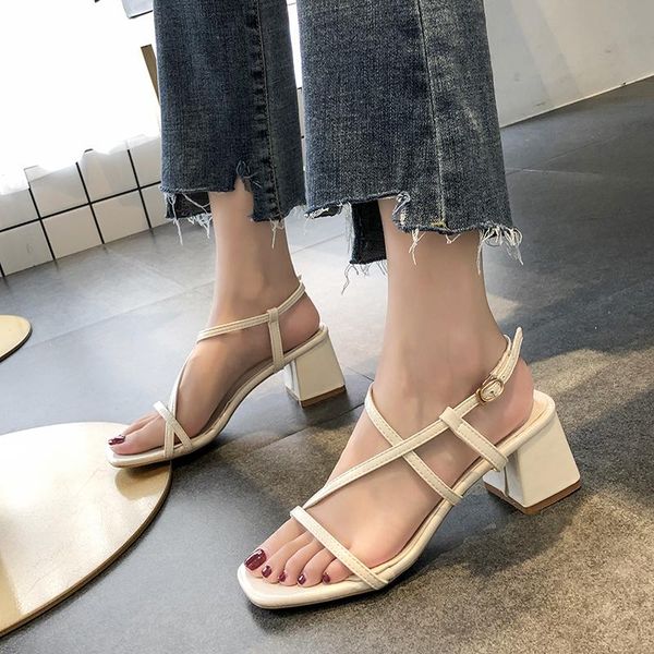 dress shoes korean retro thin belt women's ins tide 2021 summer fashion thick heel roman sandals, Black
dress shoes korean retro thin belt women's ins tide 2021 summer fashion thick heel roman sandals, Black