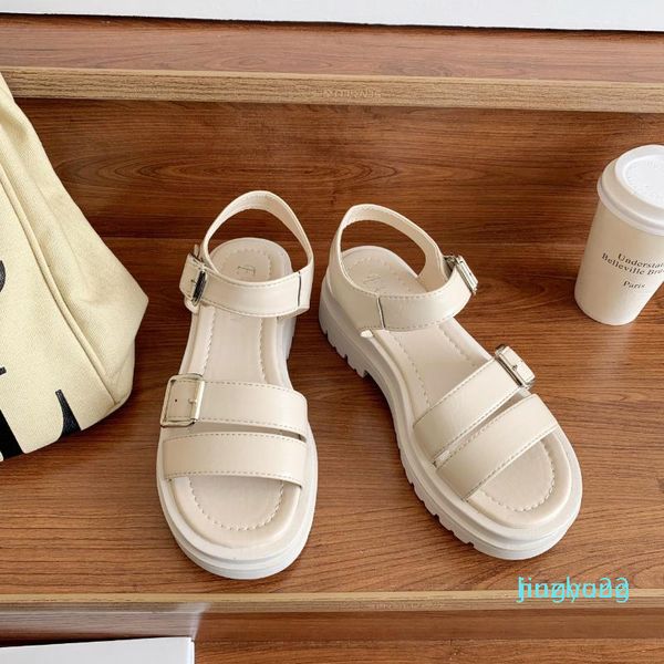 2021 designer sandals women platform 2021 summer fashion thick bottom female casual flat shoes leather buckle strap chunky sport sandal, Black
2021 designer sandals women platform 2021 summer fashion thick bottom female casual flat shoes leather buckle strap chunky sport sandal, Black