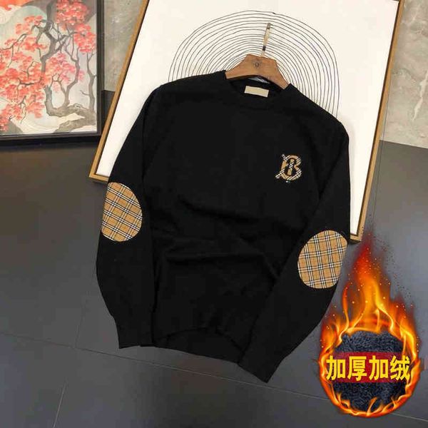 chao brand autumn and winter plush thickened pullover embroidered letter sweater men's fashion splicing men's korean student tide, Black
chao brand autumn and winter plush thickened pullover embroidered letter sweater men's fashion splicing men's korean student tide, Black