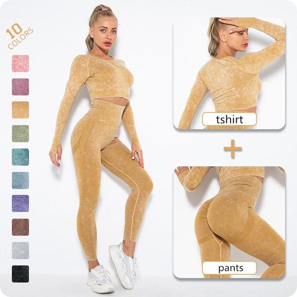 yoga outfit 2021 tie dye set long sleeve crop t shirt scrunch squat proof training leggings aesthetic pants gym women sport
yoga outfit 2021 tie dye set long sleeve crop t shirt scrunch squat proof training leggings aesthetic pants gym women sport