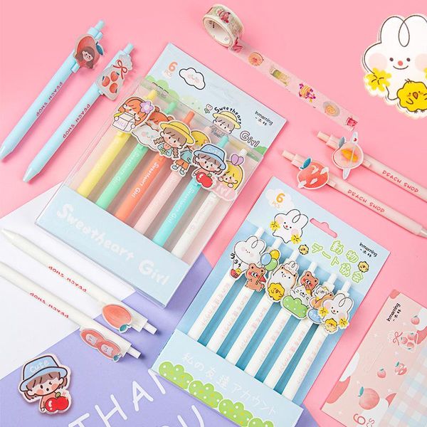 6pcs/set gel pen 3d cartoon design kawaii press pens student school stationery office kids gifts supplies
6pcs/set gel pen 3d cartoon design kawaii press pens student school stationery office kids gifts supplies