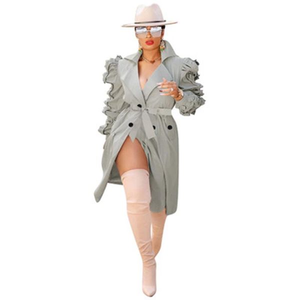 women's trench coats retro windbreaker woman autumn and winter suit collar button belt coat 2021 fashion ruffled jacket mid-length xf13, Tan;black
women's trench coats retro windbreaker woman autumn and winter suit collar button belt coat 2021 fashion ruffled jacket mid-length xf13, Tan;black