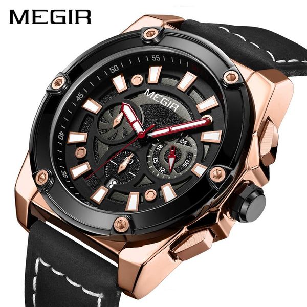 wristwatches megir original leather men's watches waterproof sport watch for men wristwatch clock hour relogio masculino, Slivery;brown
wristwatches megir original leather men's watches waterproof sport watch for men wristwatch clock hour relogio masculino, Slivery;brown