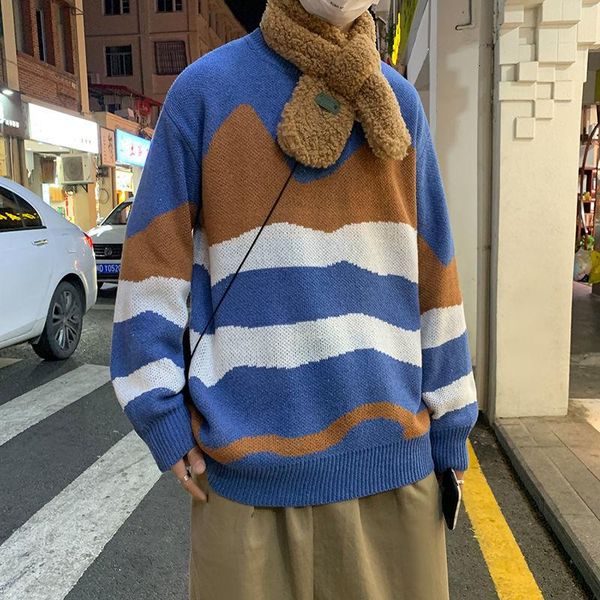 men's sweaters warm knitted sweater long sleeve o-round neck casual thick pullover outer wear contrasting stripe men clothes autumn wi, White;black
men's sweaters warm knitted sweater long sleeve o-round neck casual thick pullover outer wear contrasting stripe men clothes autumn wi, White;black