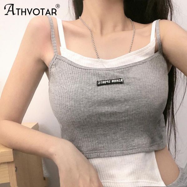 camisoles & tanks athvotar bra tank contrasting color fake two-piece sling underwear padded sports women lingerie 2021, Black;white
camisoles & tanks athvotar bra tank contrasting color fake two-piece sling underwear padded sports women lingerie 2021, Black;white