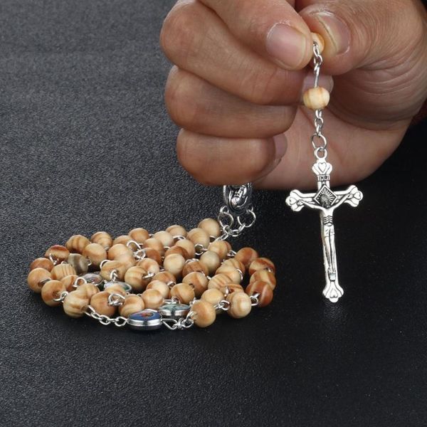 pendant necklaces 2pcs virgin mary religious jewelry wood rosary beads cross jesus metal statement necklace mother gift nc086, Silver
pendant necklaces 2pcs virgin mary religious jewelry wood rosary beads cross jesus metal statement necklace mother gift nc086, Silver