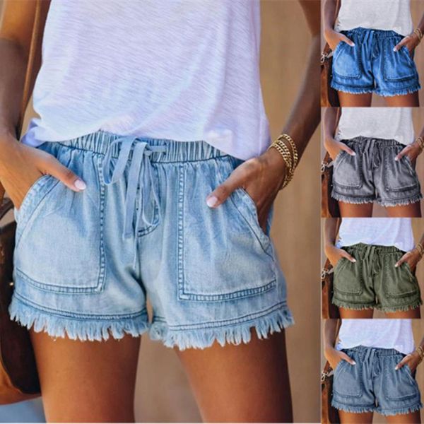 women's shorts summer womens fashion denim pocket tassel drawstring casual female solid color elastic waist ropa femme pantalones, White;black
women's shorts summer womens fashion denim pocket tassel drawstring casual female solid color elastic waist ropa femme pantalones, White;black