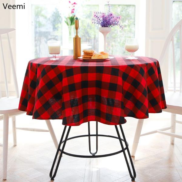 table cloth american style red and black plaid round tablecloth cotton linen cover restaurant party dining decoration
table cloth american style red and black plaid round tablecloth cotton linen cover restaurant party dining decoration